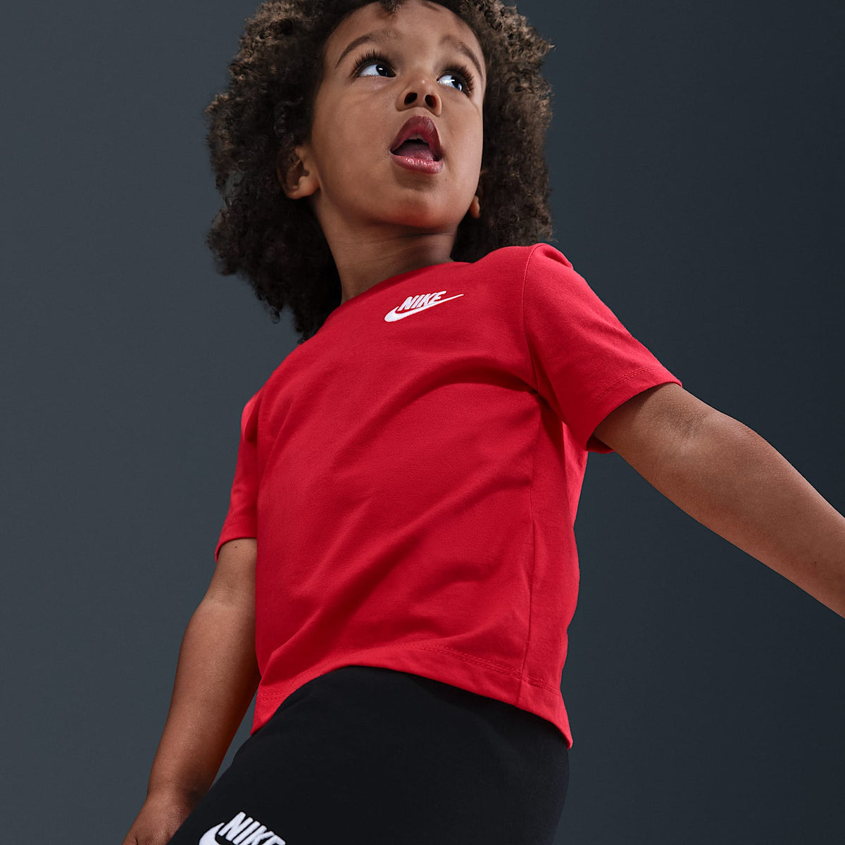 Conjunto de 2 shorts de tejido Knit Club infantil Nike – Rojo universitario/Negro – vista 7