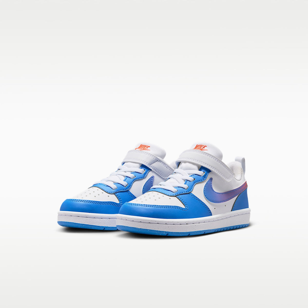 Nike Court Borough Low – Blanco/Violeta brillante/Naranja césped/Azul cristal – vista 5