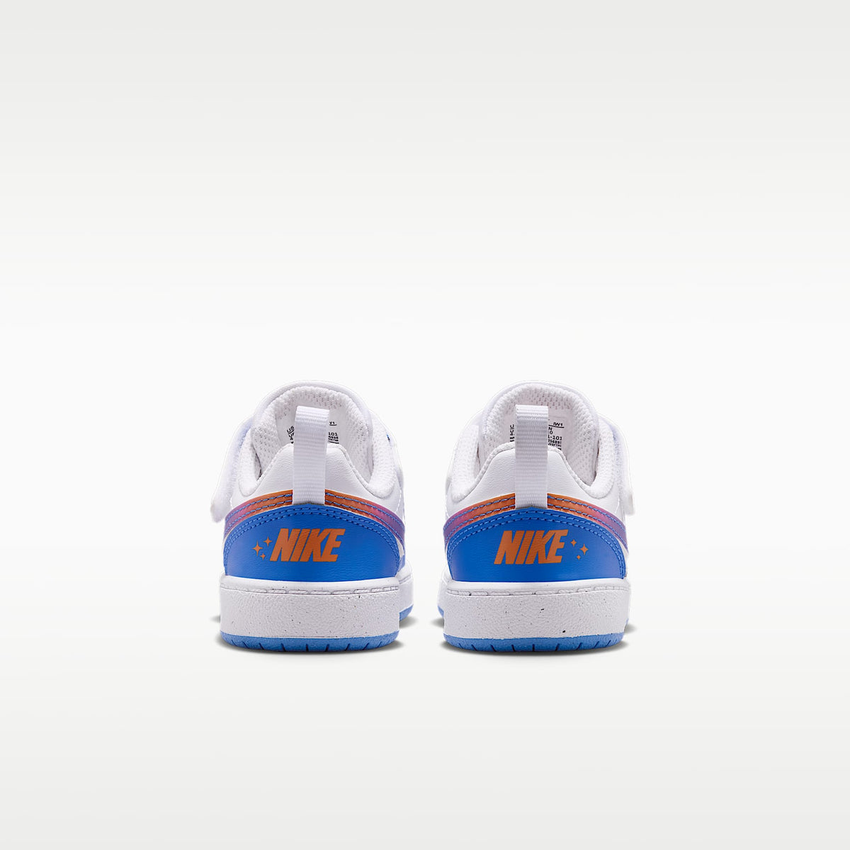Nike Court Borough Low – Blanco/Violeta brillante/Naranja césped/Azul cristal – vista 6
