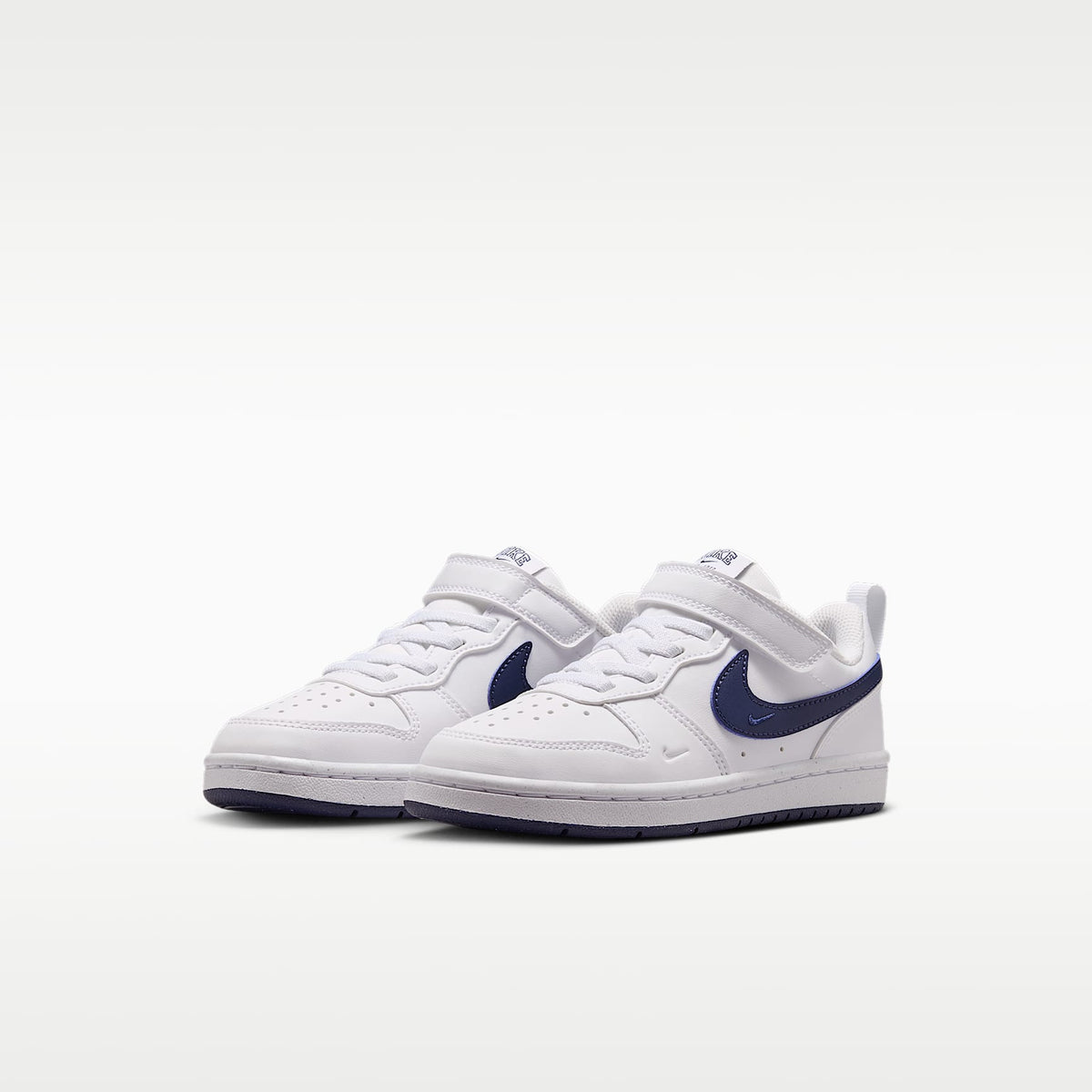 Nike Court Borough Low – Blanco/Azul marino medianoche – vista 5
