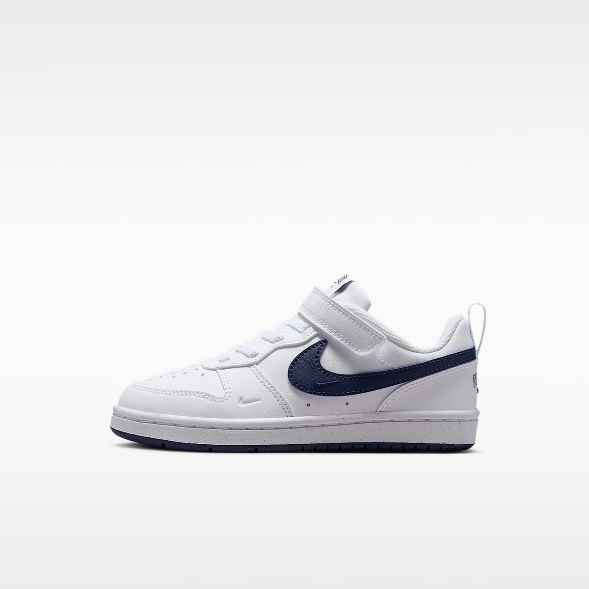 Nike Court Borough Low – Blanco/Azul marino medianoche – vista 1