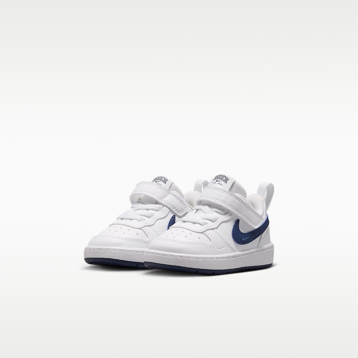 Nike Court Borough Low – Blanco/Azul marino medianoche – vista 5