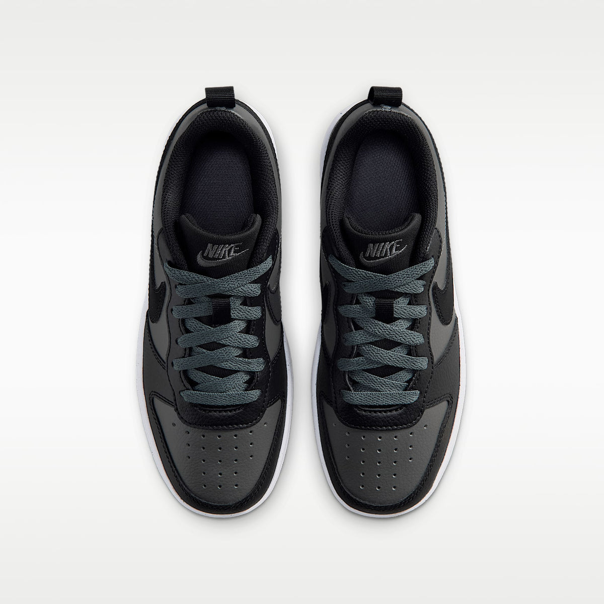 Nike Court Borough Low – Gris hierro/Blanco/Negro – vista 4