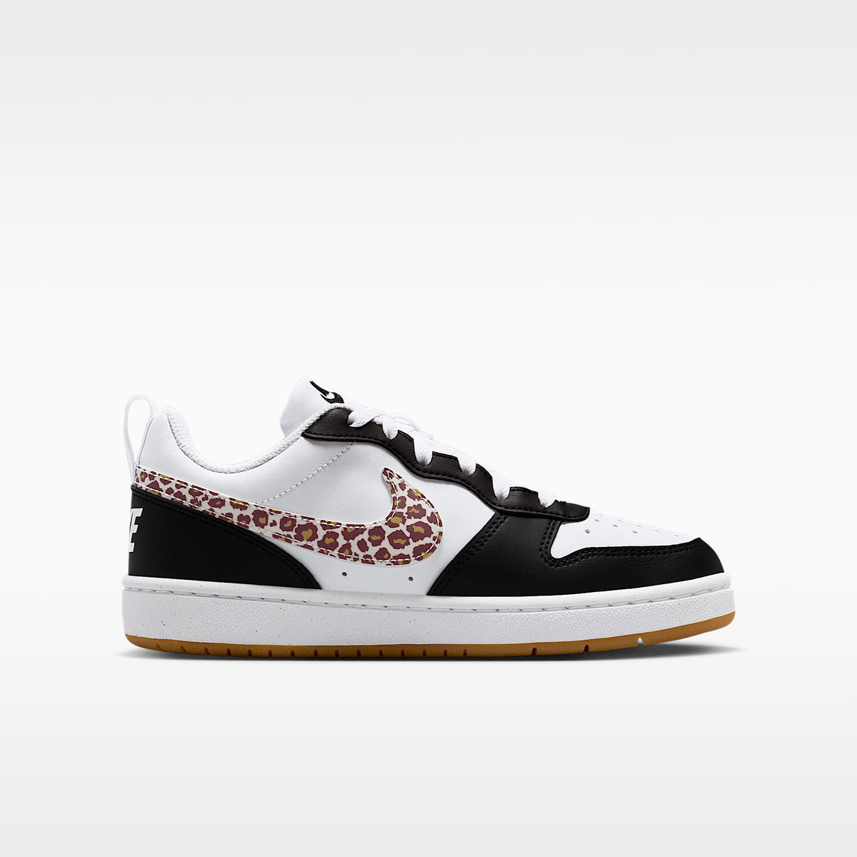 Nike Court Borough Low – Negro/Blanco/Marrón medio goma/Blanco – vista 3