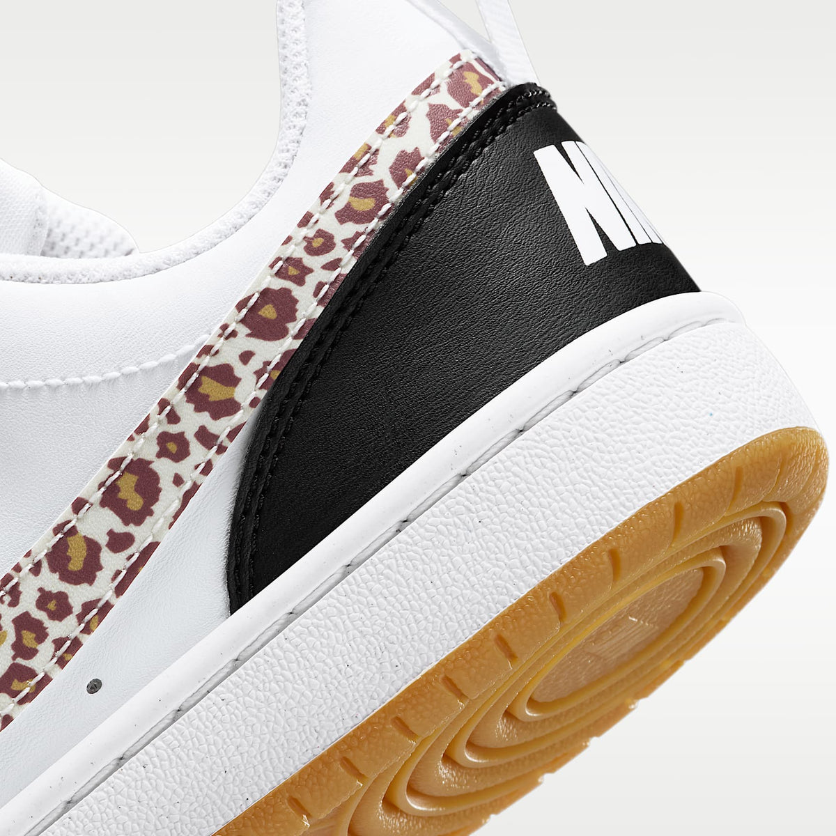 Nike Court Borough Low – Negro/Blanco/Marrón medio goma/Blanco – vista 8