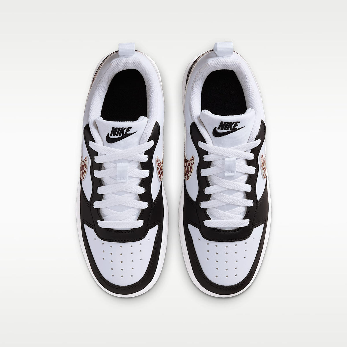 Nike Court Borough Low – Negro/Blanco/Marrón medio goma/Blanco – vista 4