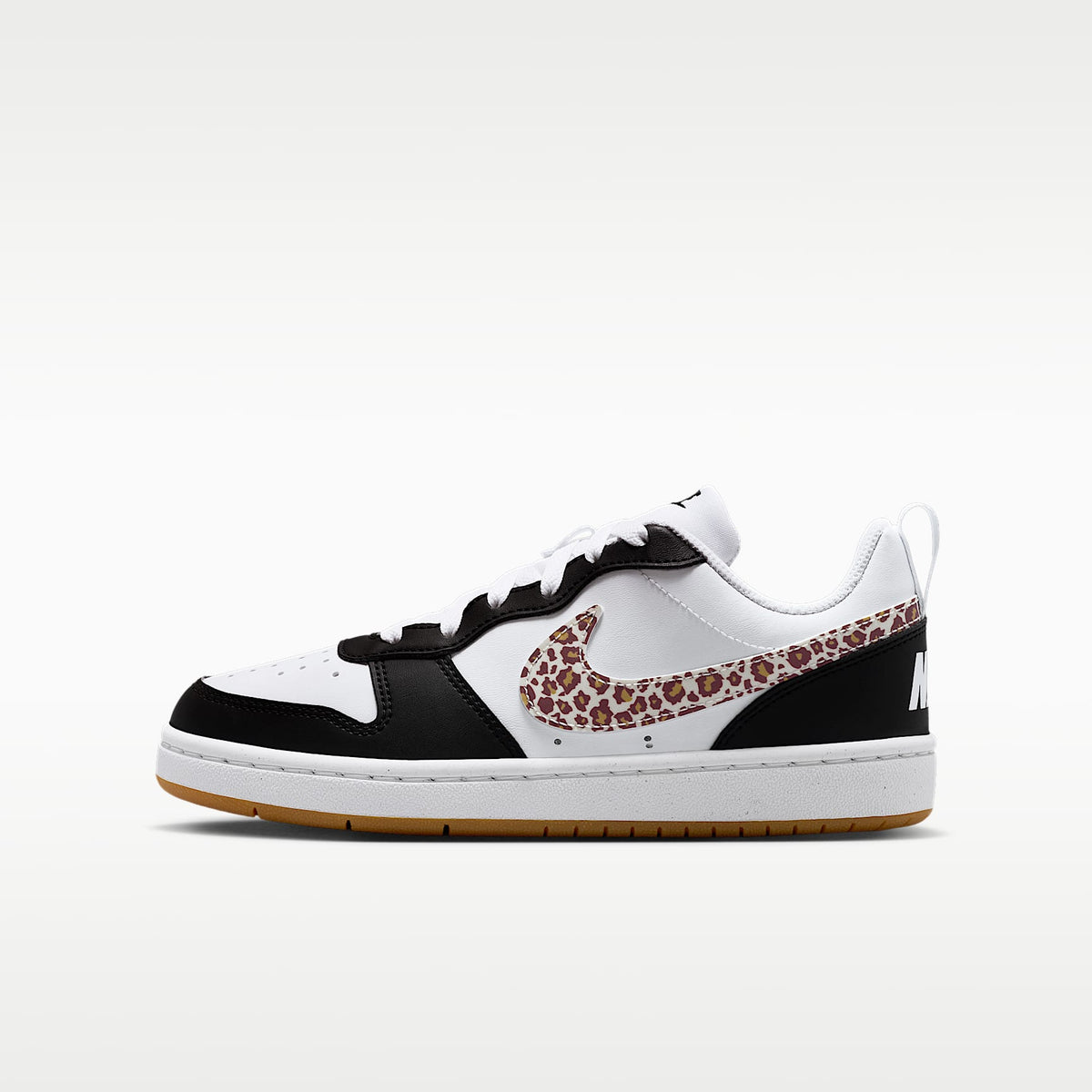 Nike Court Borough Low – Negro/Blanco/Marrón medio goma/Blanco – vista 1