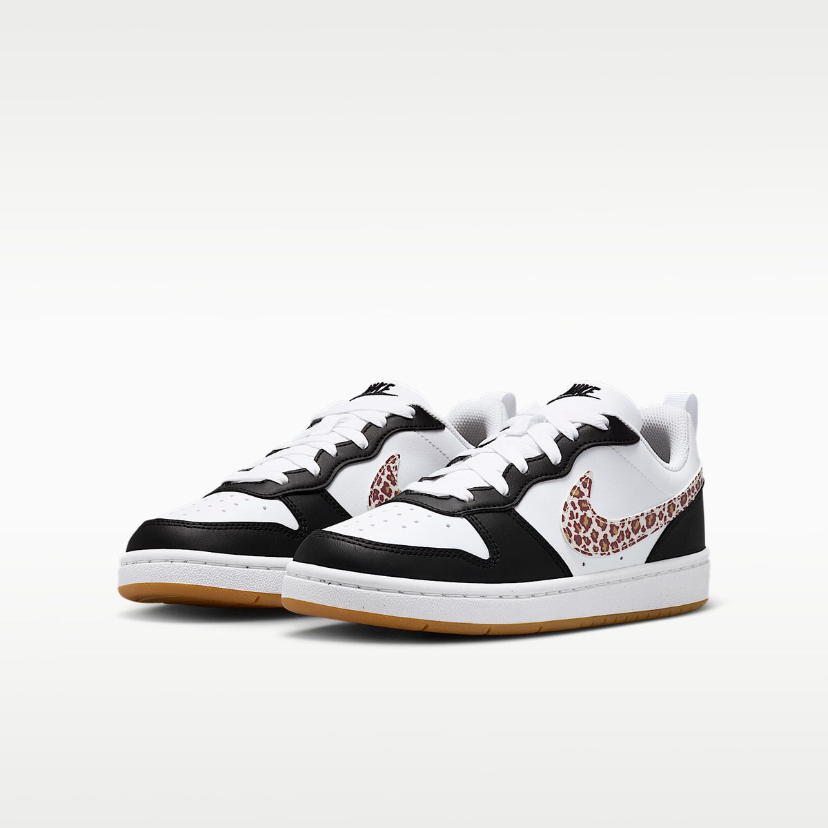 Nike Court Borough Low – Negro/Blanco/Marrón medio goma/Blanco – vista 5
