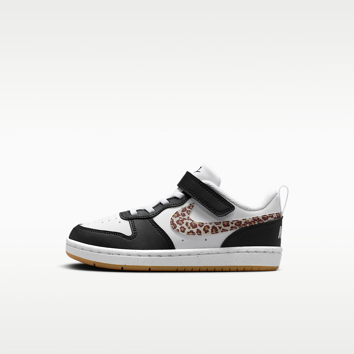 Nike Court Borough Low – Negro/Blanco/Marrón medio goma/Blanco – vista 1