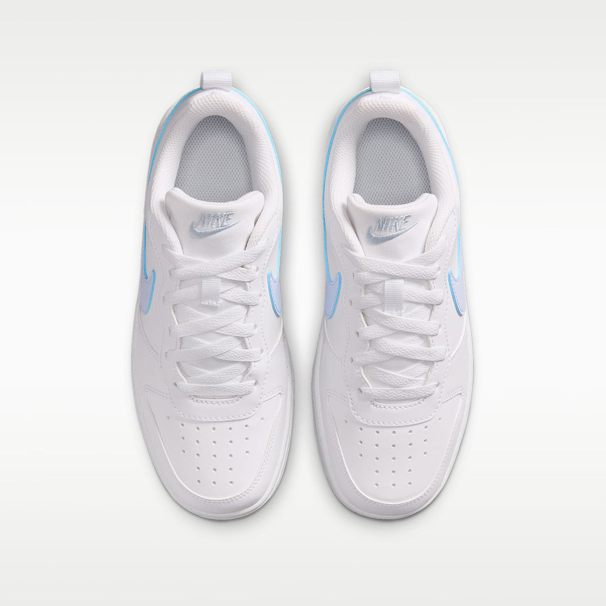 Nike Court Borough Low – Blanco/Gris fútbol/Verde ártico – vista 4