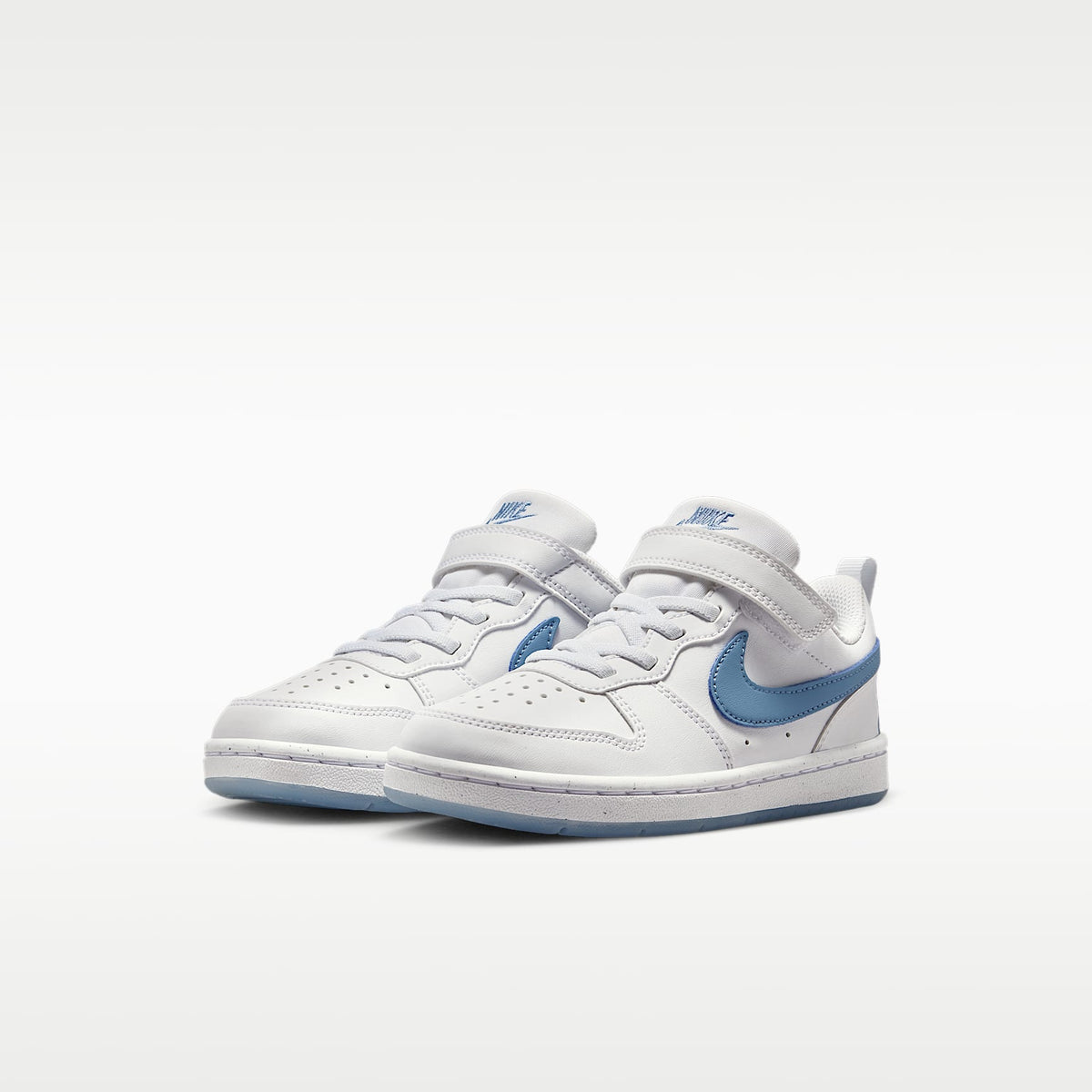 Nike Court Borough Low – Blanco/Azul de trabajo – vista 5