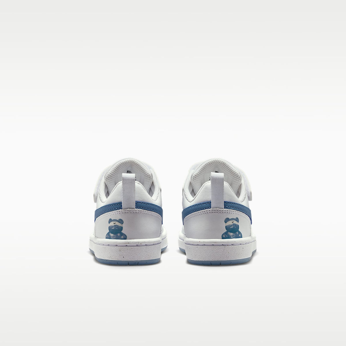 Nike Court Borough Low – Blanco/Azul de trabajo – vista 6