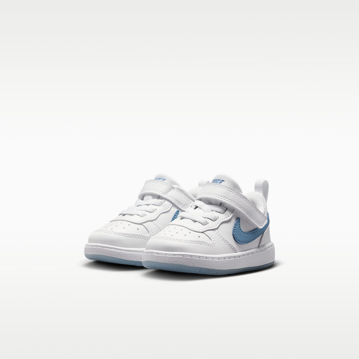 Nike Court Borough Low – Blanco/Azul de trabajo – vista 5