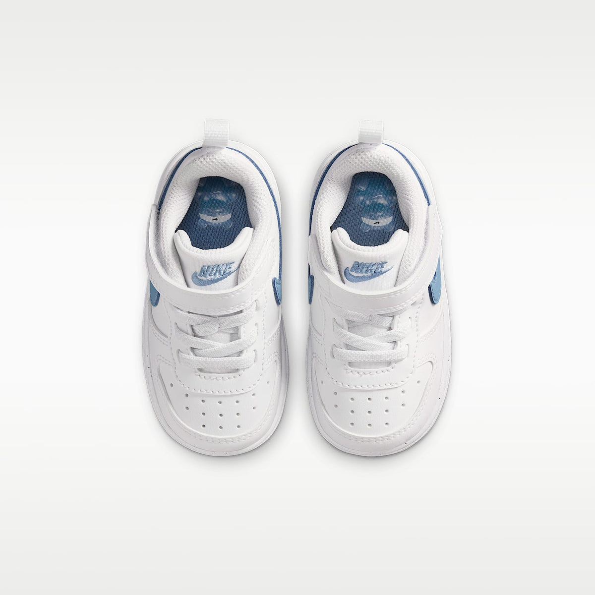 Nike Court Borough Low – Blanco/Azul de trabajo – vista 4