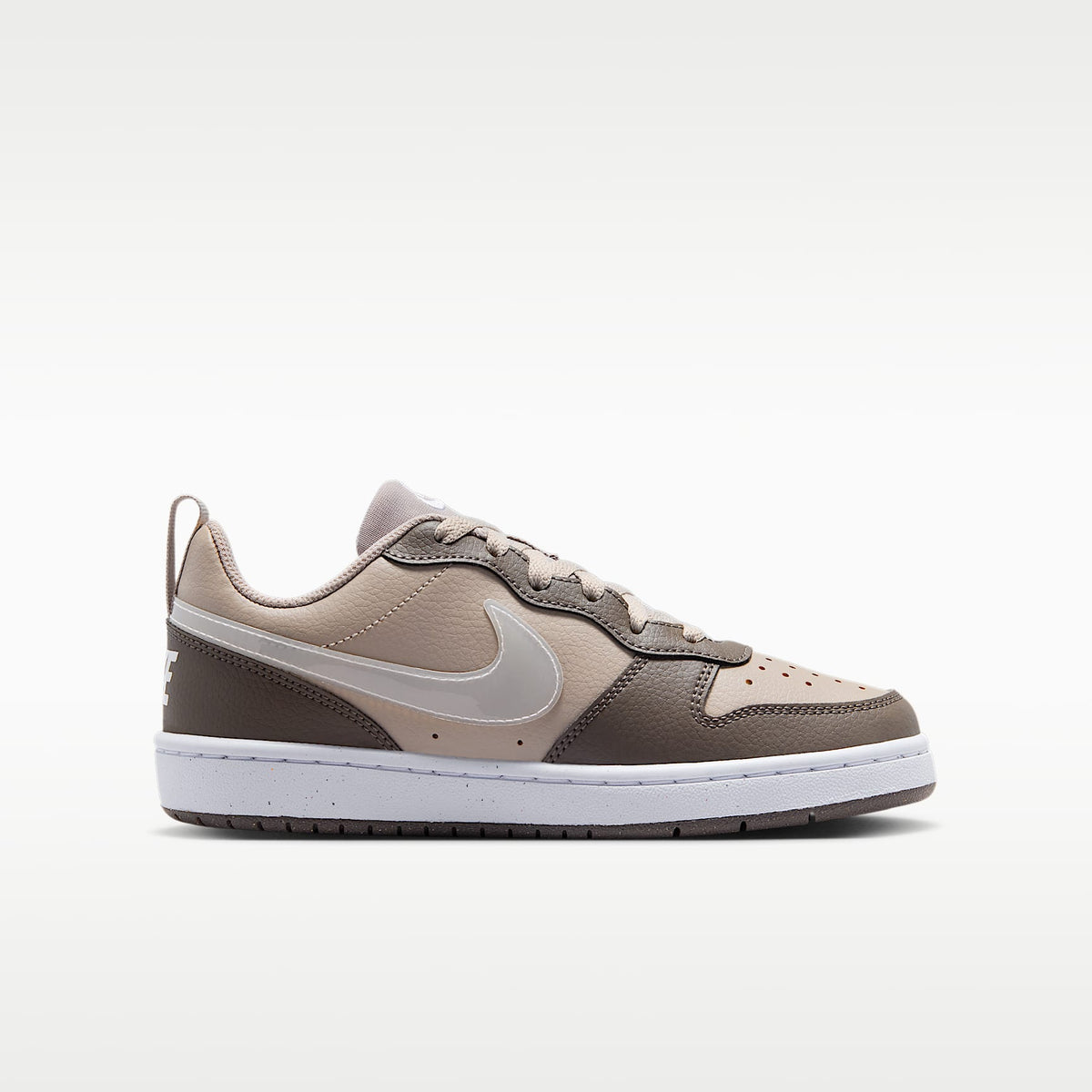 Nike Court Borough Low – Gris partícula/Cueva/Blanco/Blanco – vista 3