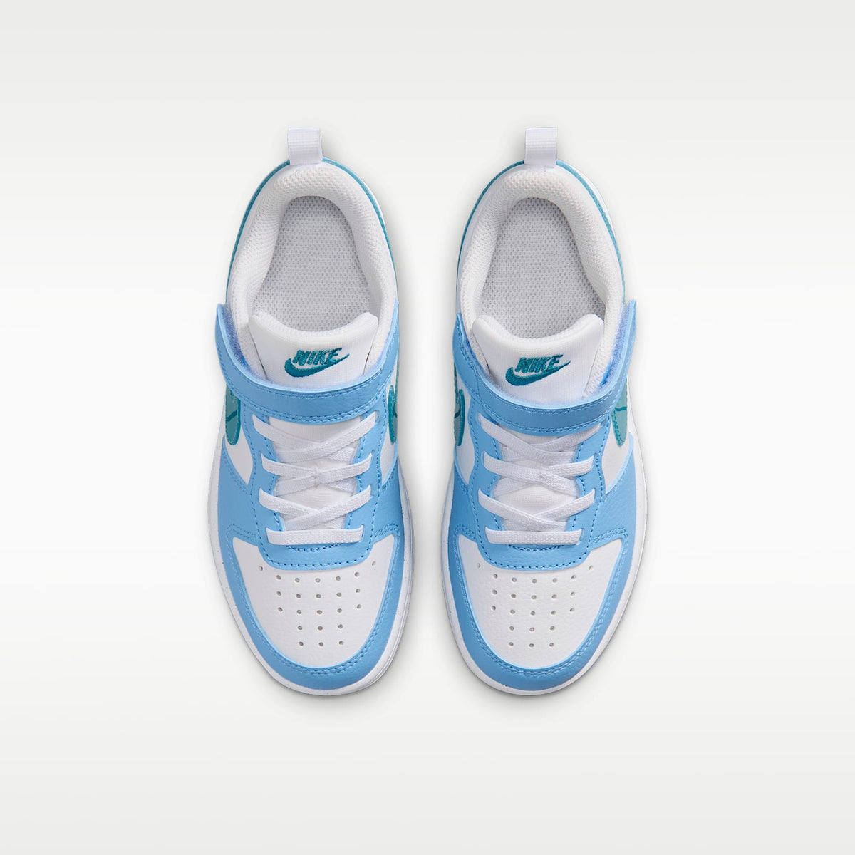 Nike Court Borough Low – Blanco/Azul fútbol/Energía – vista 4