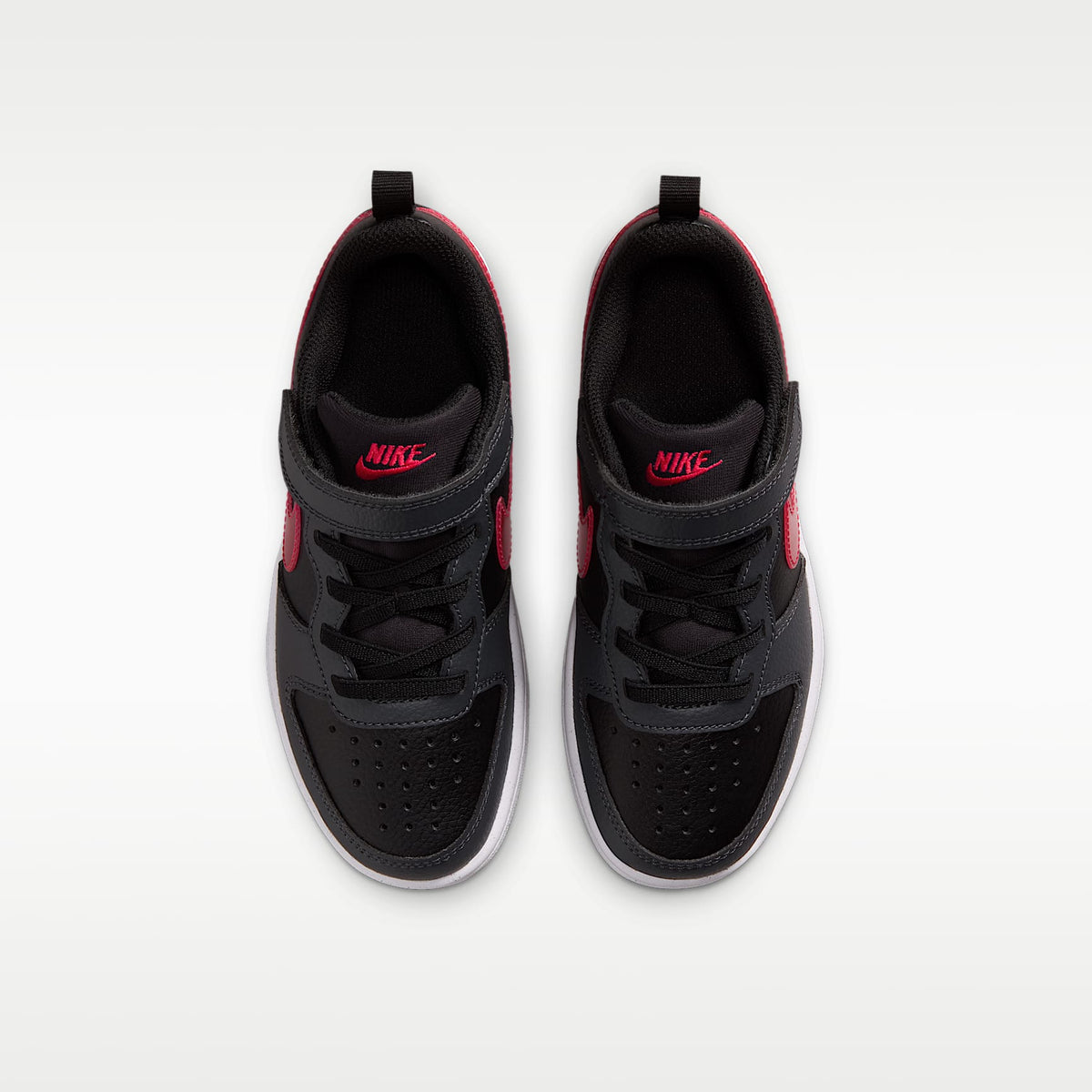 Nike Court Borough Low – Negro/Antracita/Blanco/Rojo universitario – vista 4