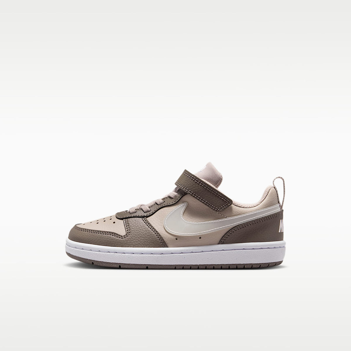 Nike Court Borough Low – Gris partícula/Cueva/Blanco/Blanco – vista 1
