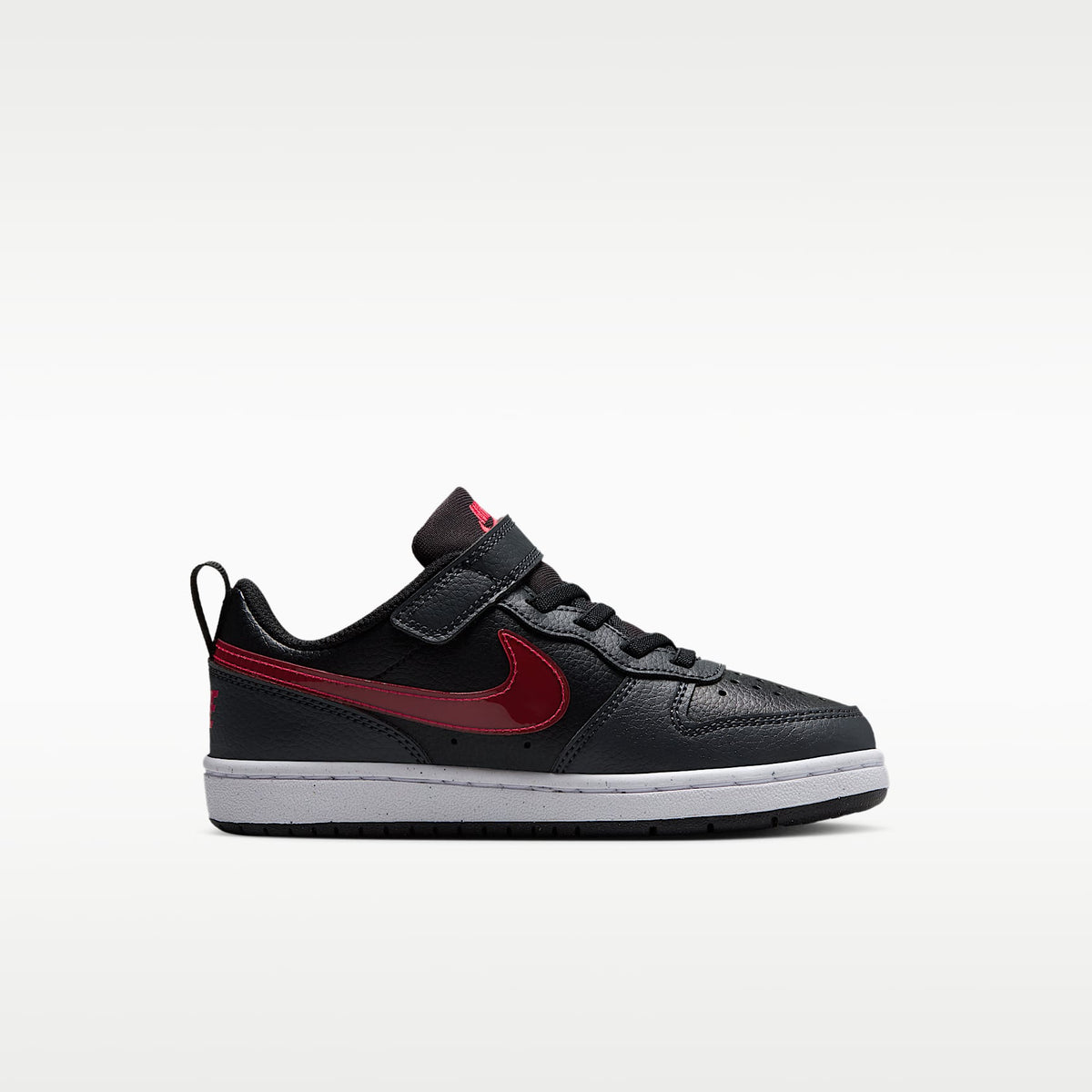Nike Court Borough Low – Negro/Antracita/Blanco/Rojo universitario – vista 3
