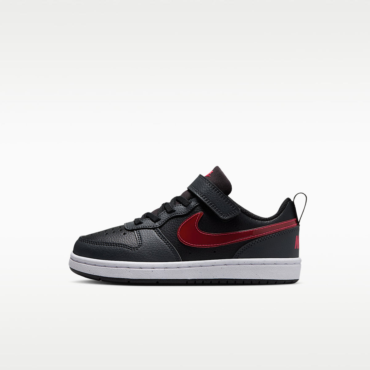 Nike Court Borough Low – Negro/Antracita/Blanco/Rojo universitario – vista 1