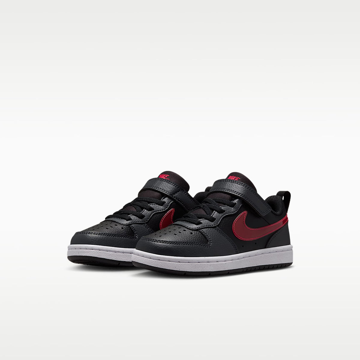 Nike Court Borough Low – Negro/Antracita/Blanco/Rojo universitario – vista 5