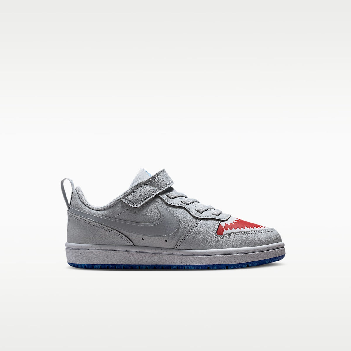 Nike Court Borough Low – Platino puro/Rojo universitario/Royal juego/Gris lobo – vista 3