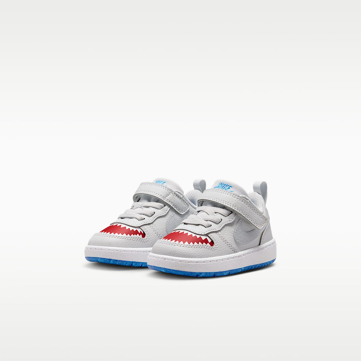 Nike Court Borough Low – Platino puro/Rojo universitario/Royal juego/Gris lobo – vista 5