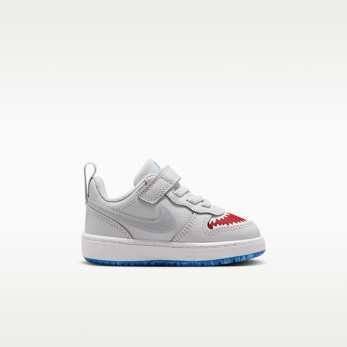 Nike Court Borough Low – Platino puro/Rojo universitario/Royal juego/Gris lobo – vista 3