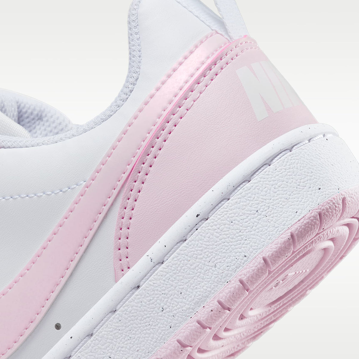 Nike Court Borough Low Recraft – Blanco/Espuma rosa – vista 8