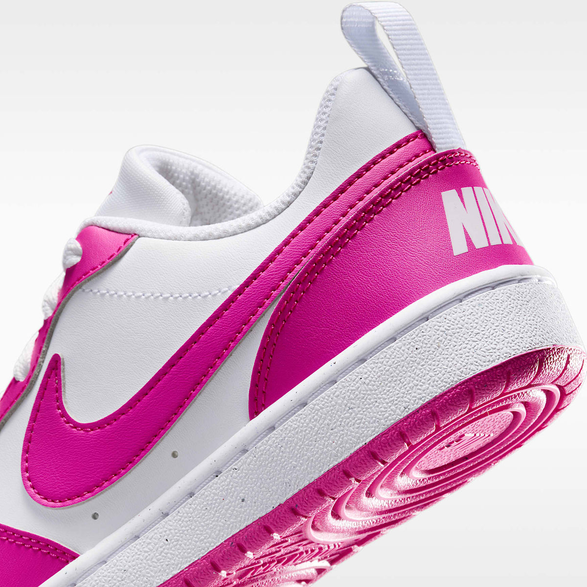 Nike Court Borough Low Recraft – Blanco/Fucsia láser – vista 8
