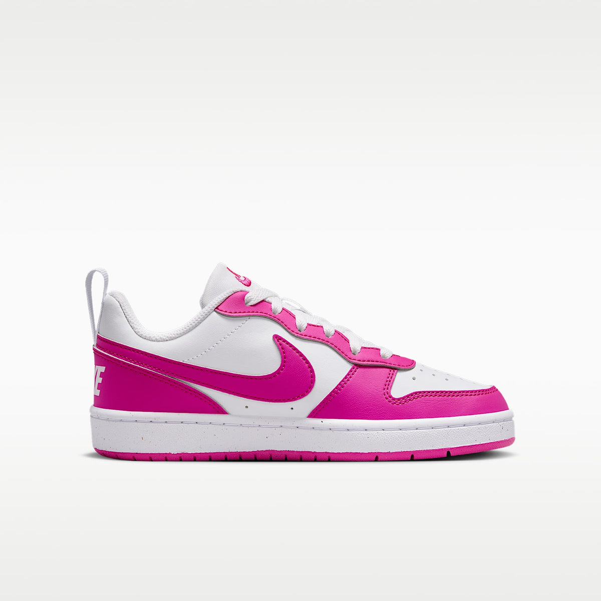 Nike Court Borough Low Recraft – Blanco/Fucsia láser – vista 3
