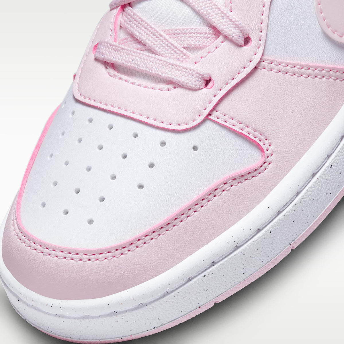 Nike Court Borough Low Recraft – Blanco/Espuma rosa – vista 7