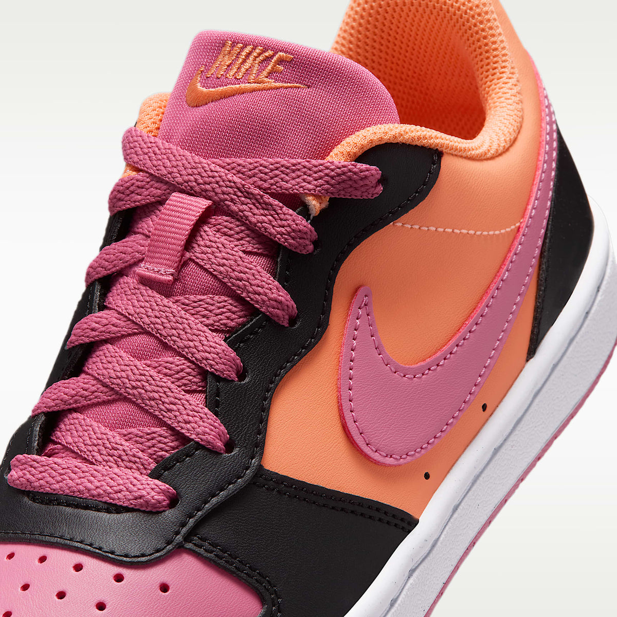 Nike Court Borough Low Recraft – Escarcha naranja/Negro/Peonía/Peonía – vista 7