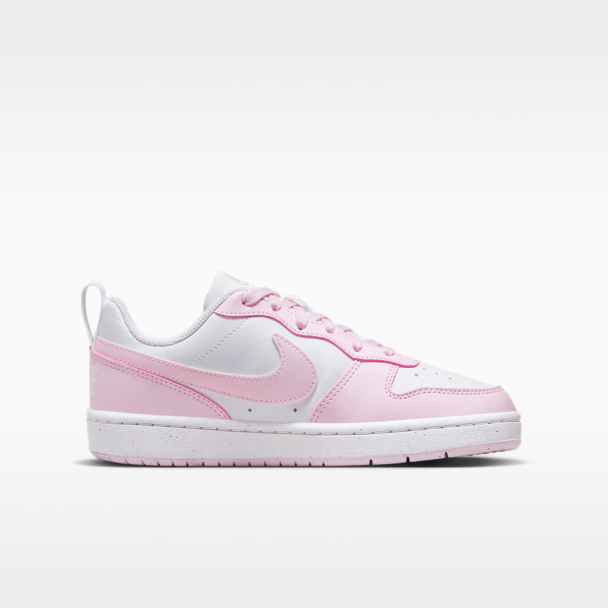 Nike Court Borough Low Recraft – Blanco/Espuma rosa – vista 3
