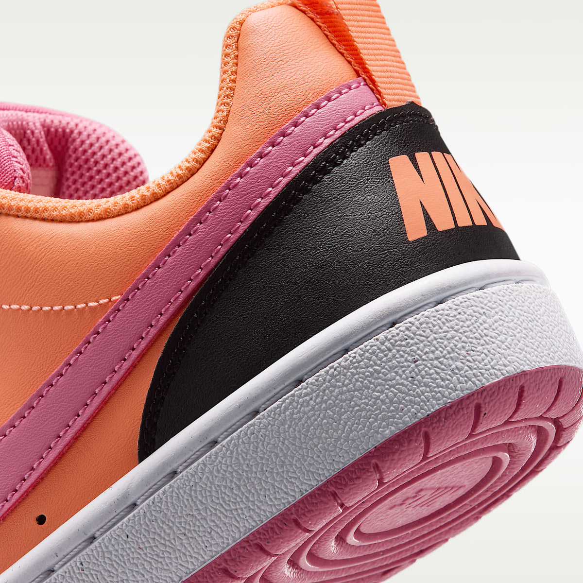 Nike Court Borough Low Recraft – Escarcha naranja/Negro/Peonía/Peonía – vista 8