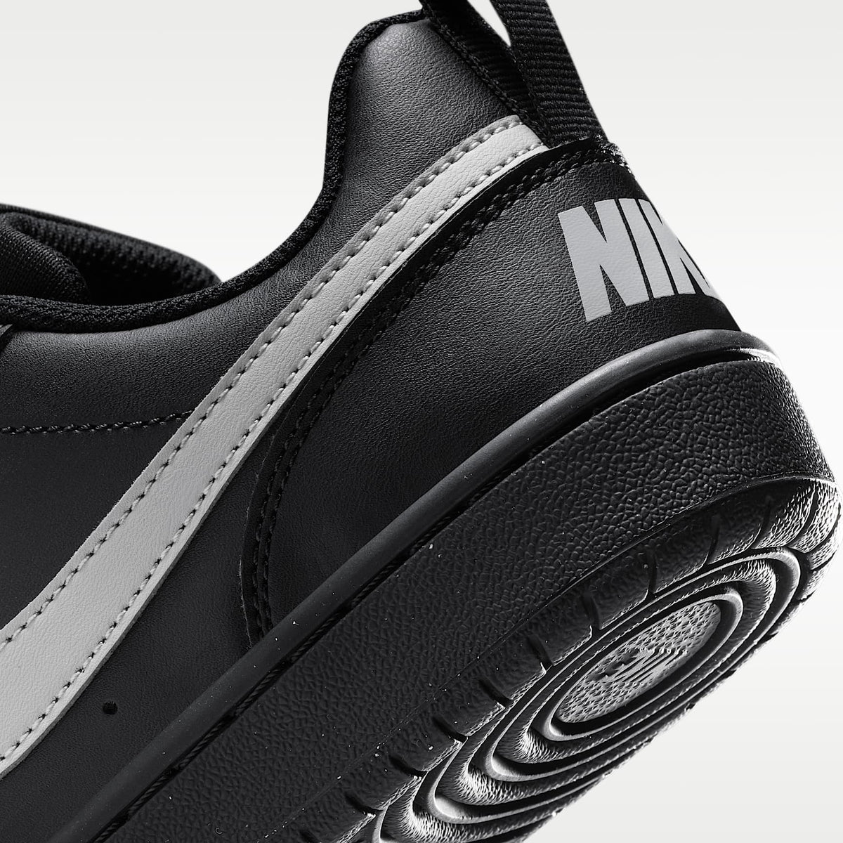 Nike Court Borough Low Recraft – Negro/Negro/Gris niebla – vista 8