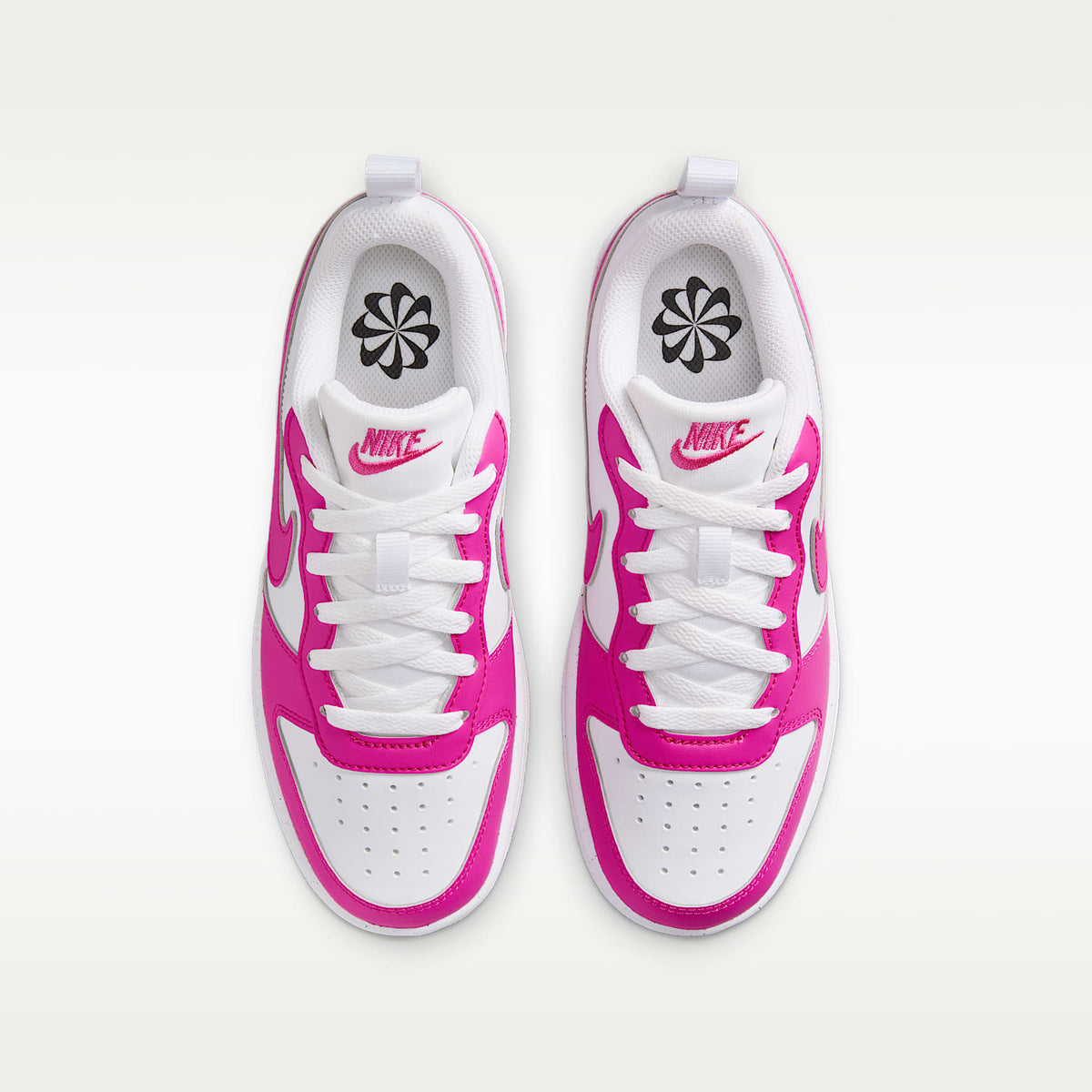 Nike Court Borough Low Recraft – Blanco/Fucsia láser – vista 4