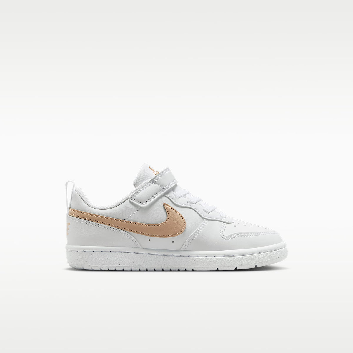 Nike Court Borough Low Recraft – Blanco/Blanco/Brillo – vista 3