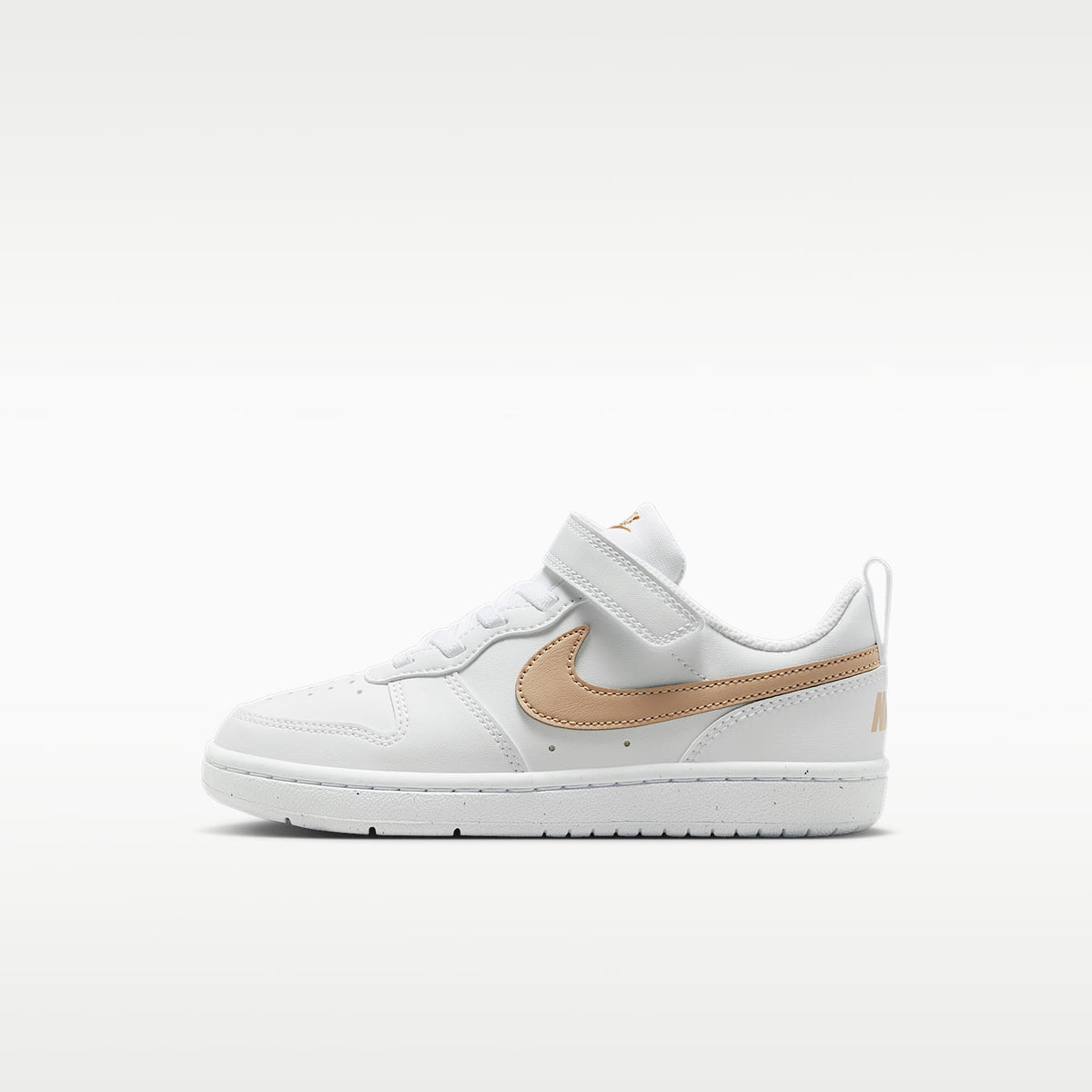 Nike Court Borough Low Recraft – Blanco/Blanco/Brillo – vista 1