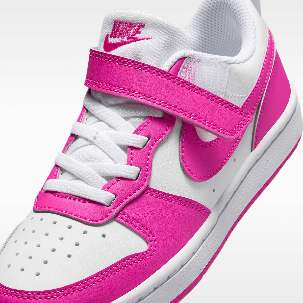Nike Court Borough Low Recraft – Blanco/Fucsia láser – vista 7