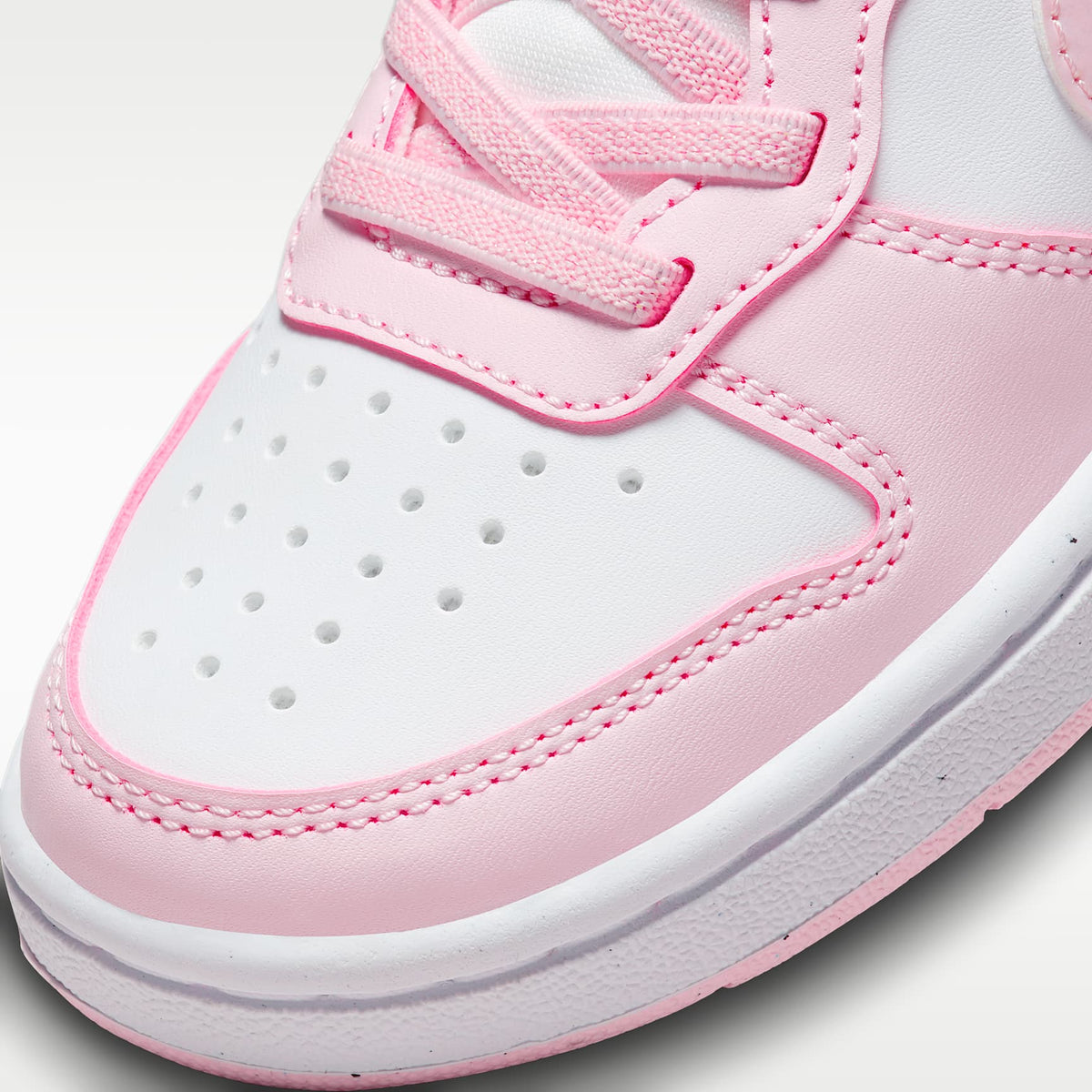 Nike Court Borough Low Recraft – Blanco/Espuma rosa – vista 7