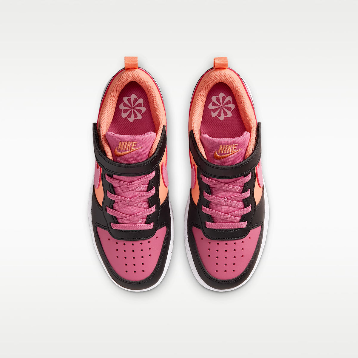 Nike Court Borough Low Recraft – Escarcha naranja/Negro/Peonía/Peonía – vista 4