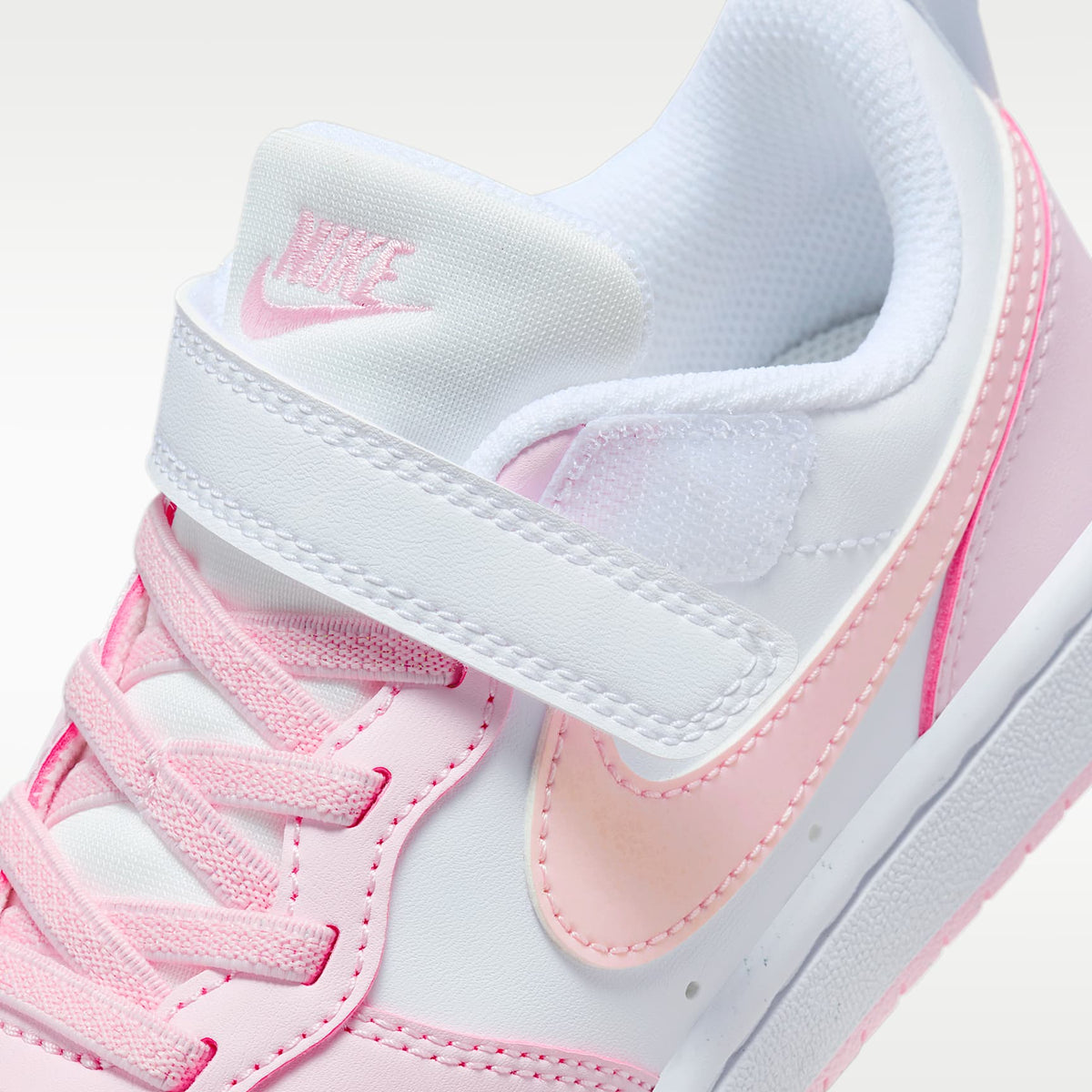 Nike Court Borough Low Recraft – Blanco/Espuma rosa – vista 9