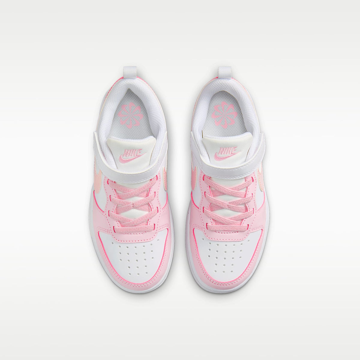 Nike Court Borough Low Recraft – Blanco/Espuma rosa – vista 4