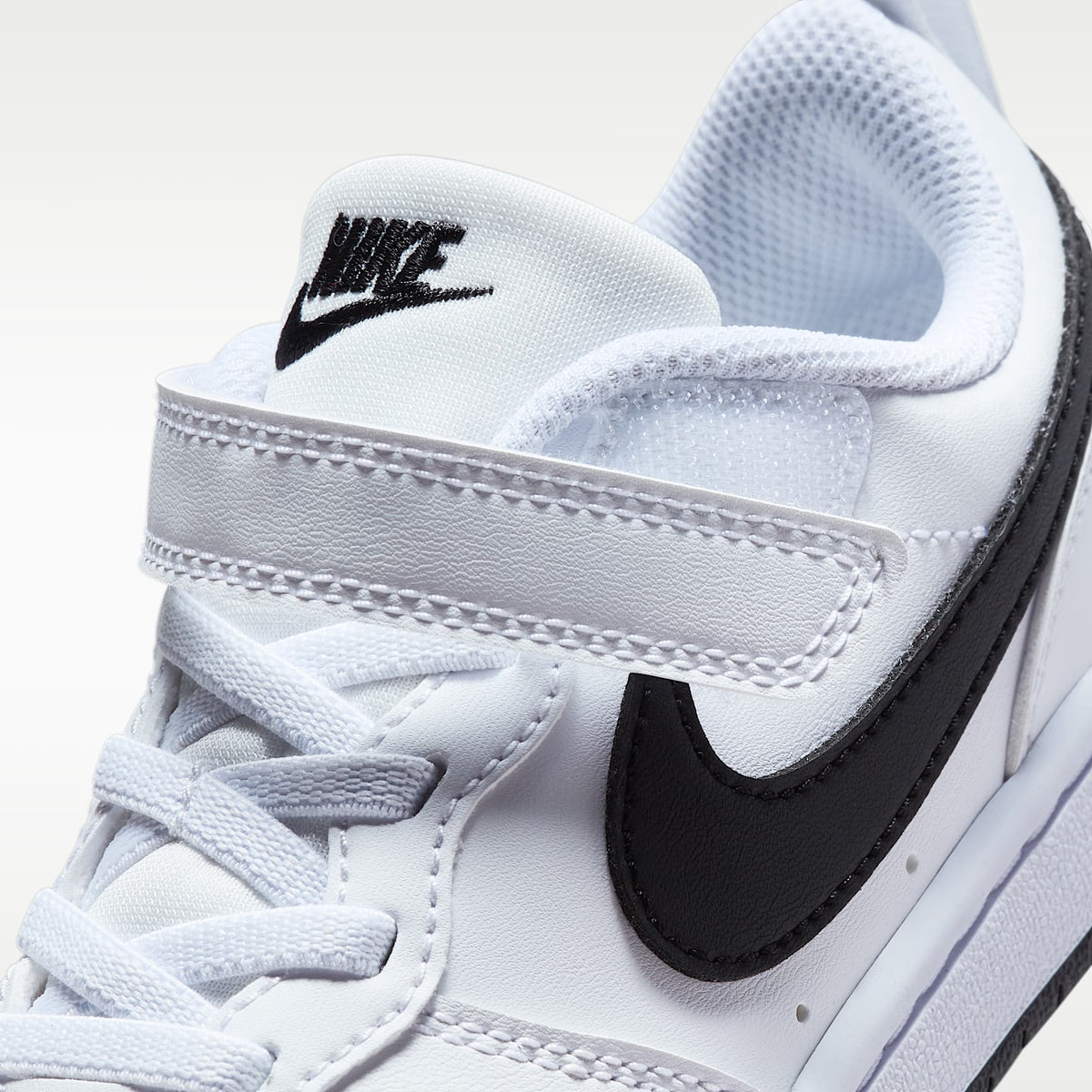 Nike Court Borough Low Recraft – Blanco/Negro – vista 9