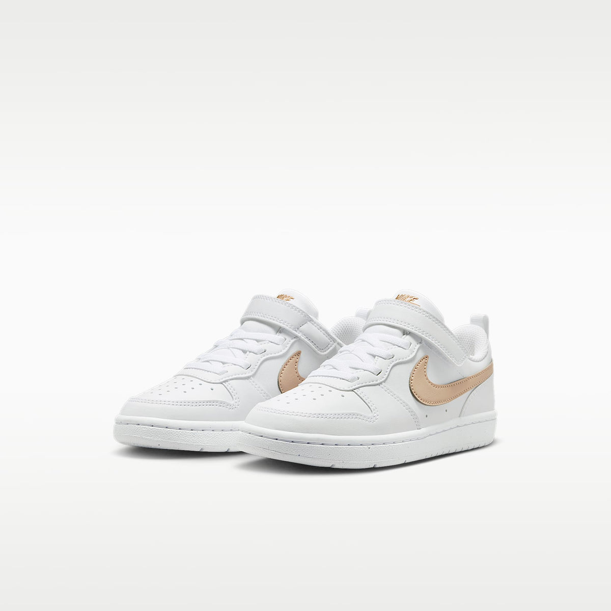 Nike Court Borough Low Recraft – Blanco/Blanco/Brillo – vista 5