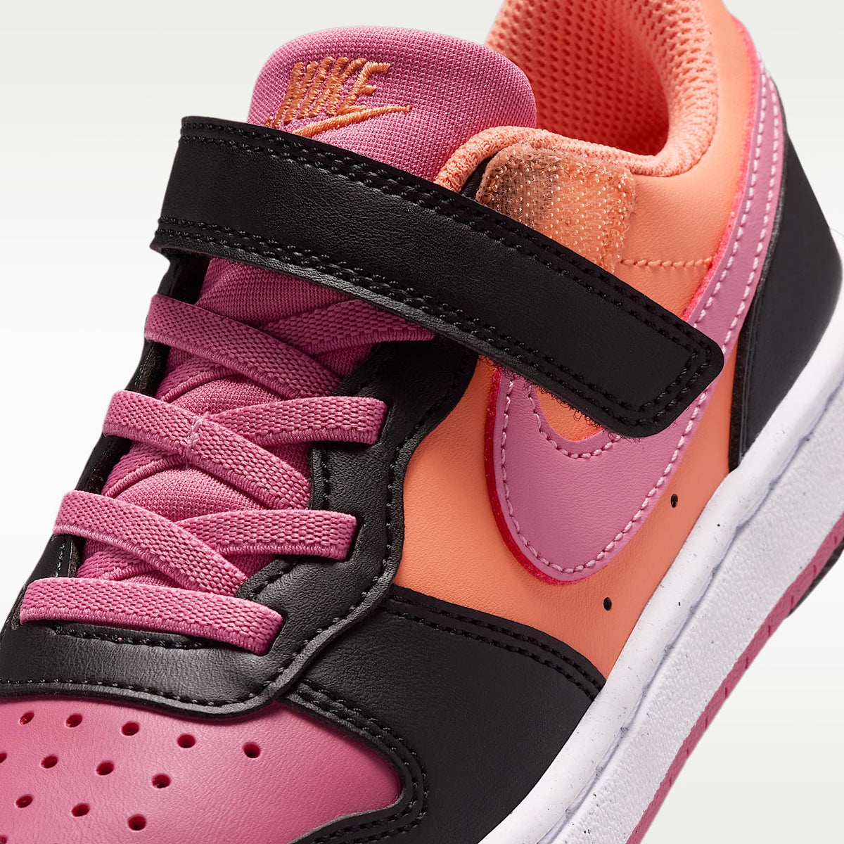 Nike Court Borough Low Recraft – Escarcha naranja/Negro/Peonía/Peonía – vista 7