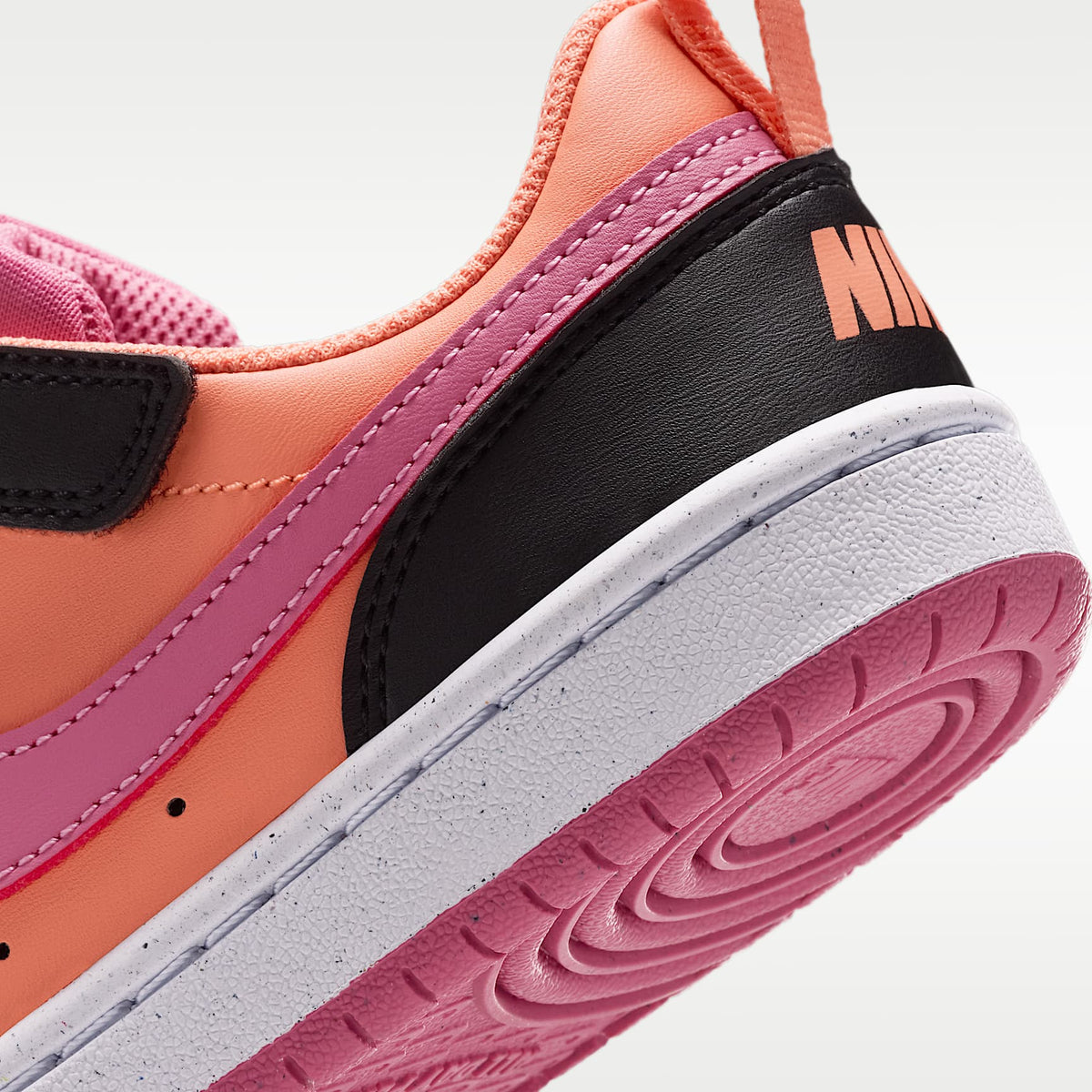 Nike Court Borough Low Recraft – Escarcha naranja/Negro/Peonía/Peonía – vista 8