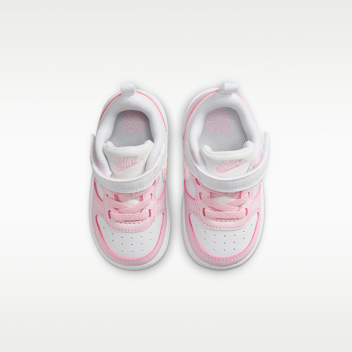 Nike Court Borough Low Recraft – Blanco/Espuma rosa – vista 4