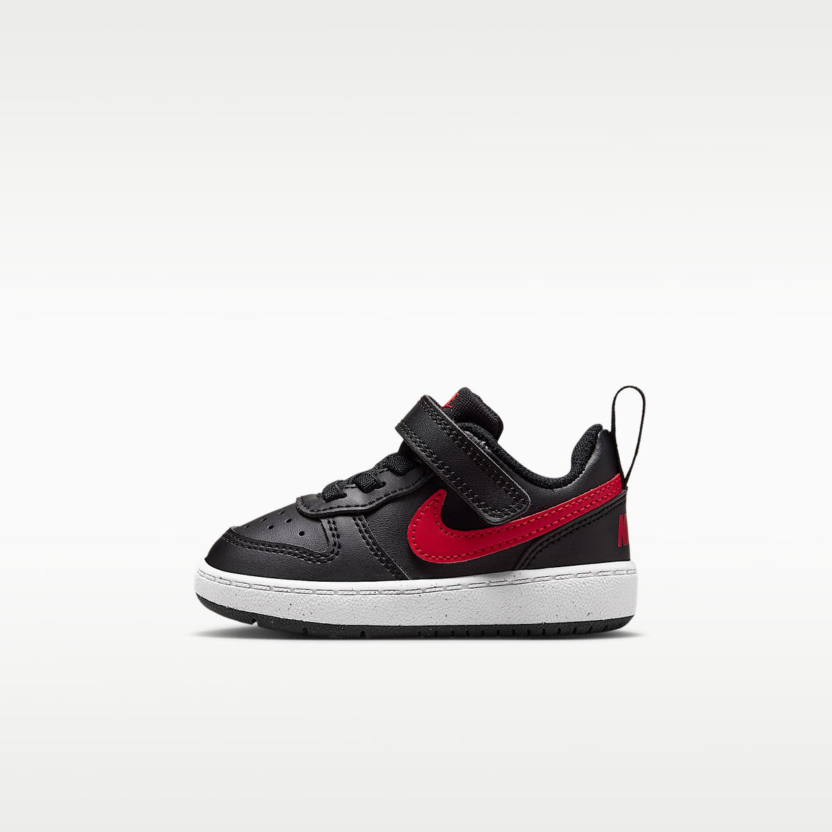 Nike Court Borough Low Recraft – Negro/Blanco/Rojo universitario – vista 1